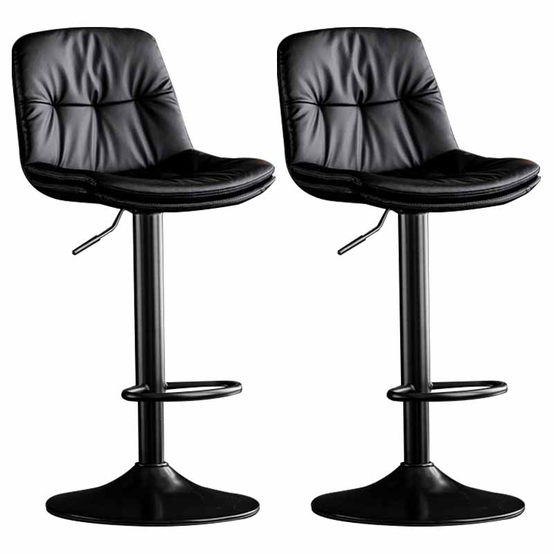 Taburete de barra giratorio ajustable de metal nórdico taburete alto con asiento de cuero