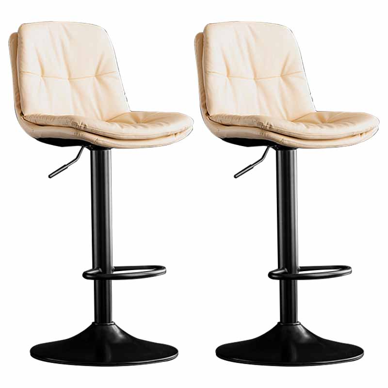 Taburete de barra giratorio ajustable de metal nórdico taburete alto con asiento de cuero
