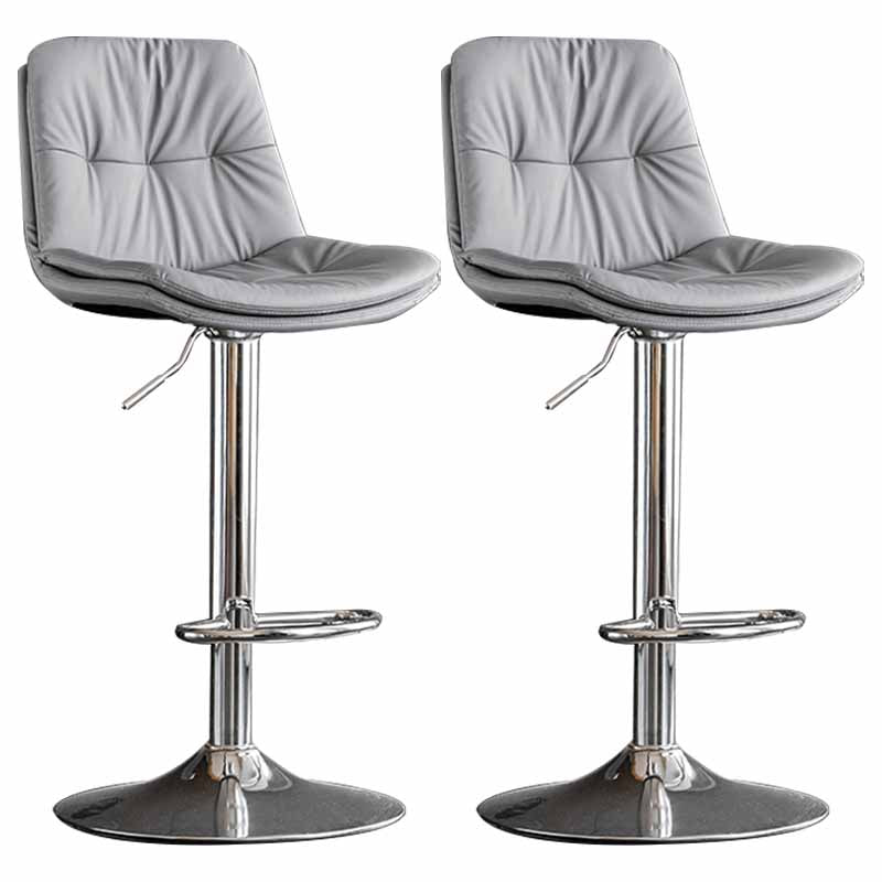 Taburete de barra giratorio ajustable de metal nórdico taburete alto con asiento de cuero