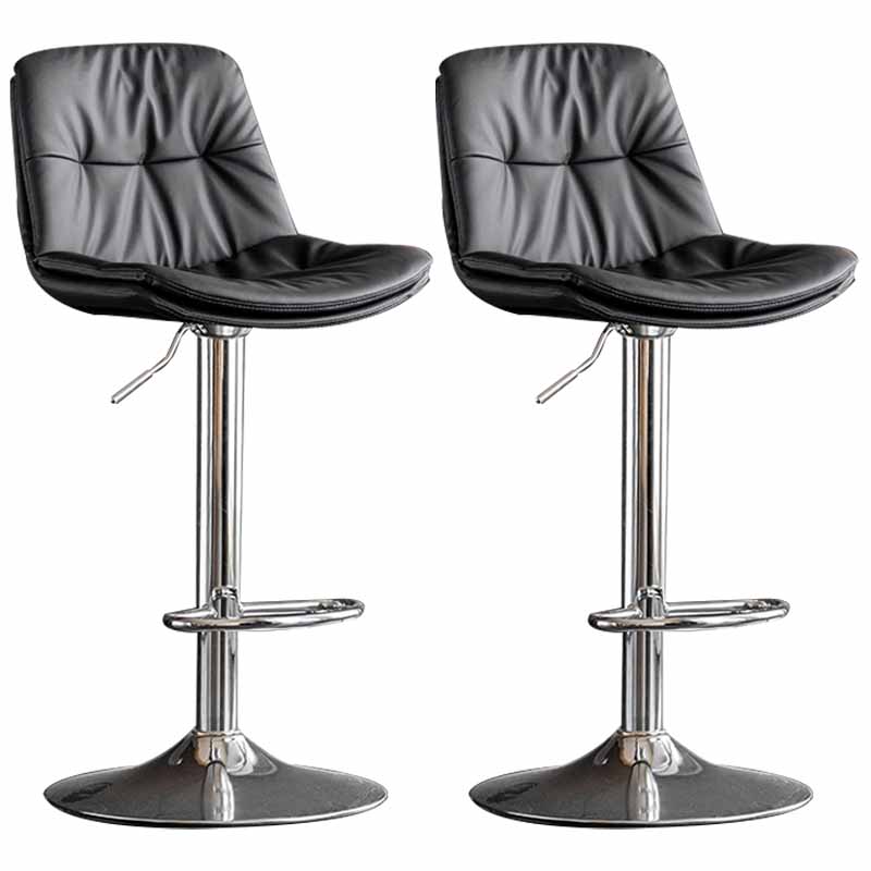 Taburete de barra giratorio ajustable de metal nórdico taburete alto con asiento de cuero