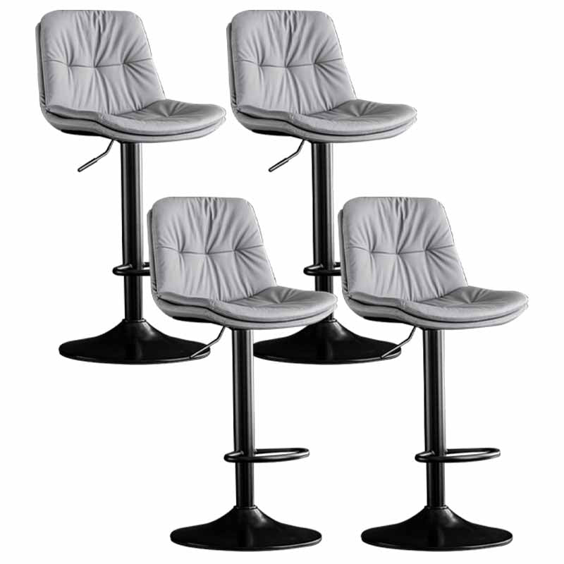 Taburete de barra giratorio ajustable de metal nórdico taburete alto con asiento de cuero