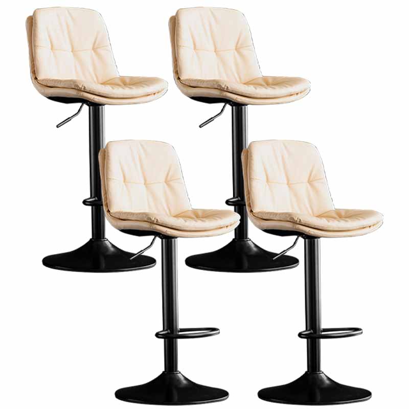 Taburete de barra giratorio ajustable de metal nórdico taburete alto con asiento de cuero