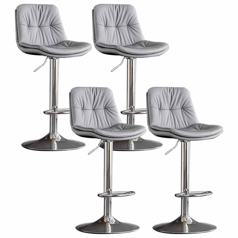 Taburete de barra giratorio ajustable de metal nórdico taburete alto con asiento de cuero