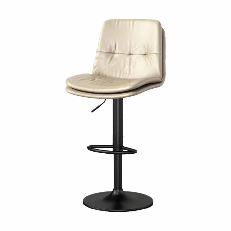 39.5" H Leather Swivel Barstool Nordic Adjustable Tall Stool for Indoor