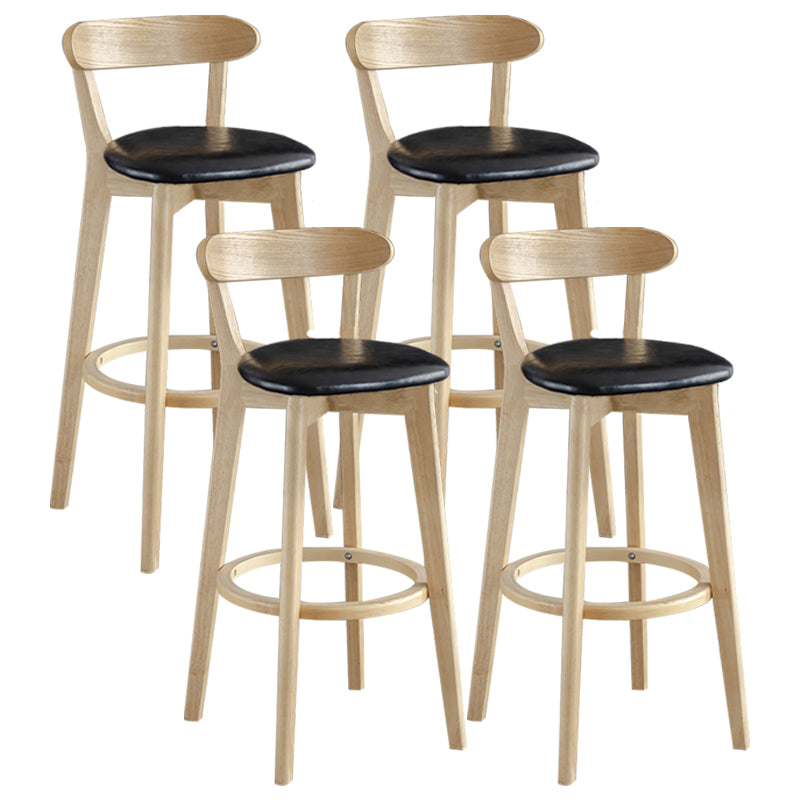 Nordisches Holz einfacher Barhocker 28 "H Indoor Tallhocker mit Polster