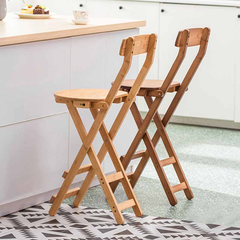 Nordic Style Armless Wood Barhocker Klapphocker für Esszimmer