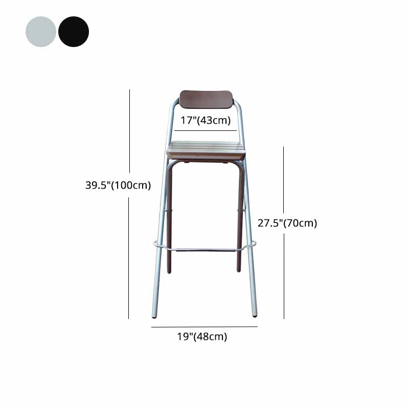 Taburetes de bar de madera sin brazos de estilo industrial, taburetes plegables para mostrador, 1 pieza