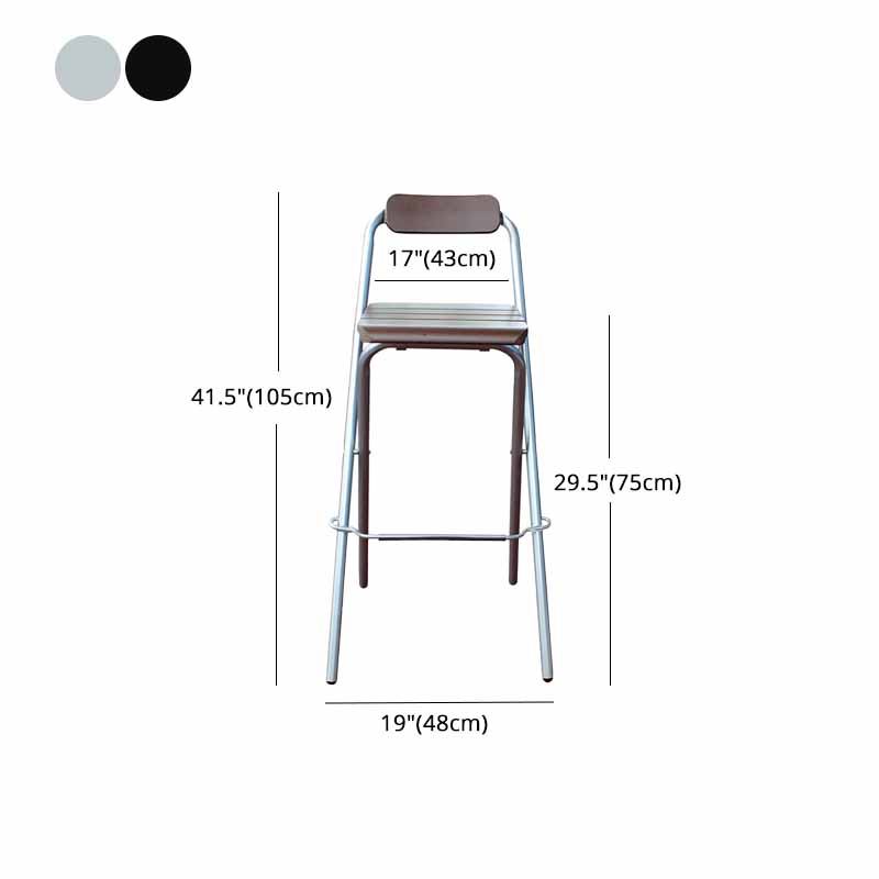 Taburetes de bar de madera sin brazos de estilo industrial, taburetes plegables para mostrador, 1 pieza