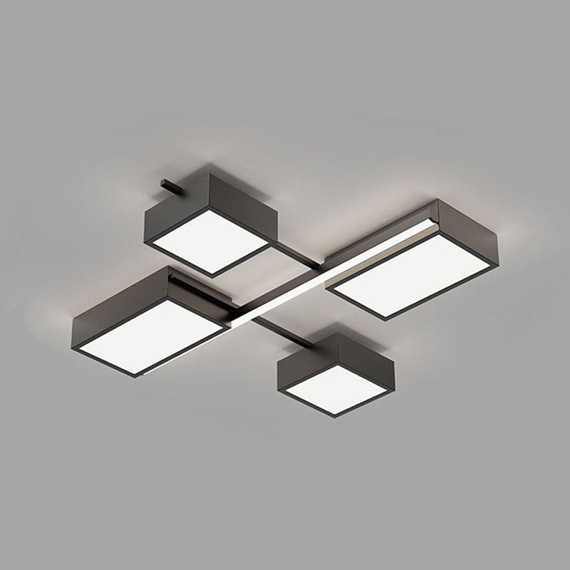 Contemporary Flush Mount Lighting Black Multi-head LED Flush Mounted Ceiling Lights