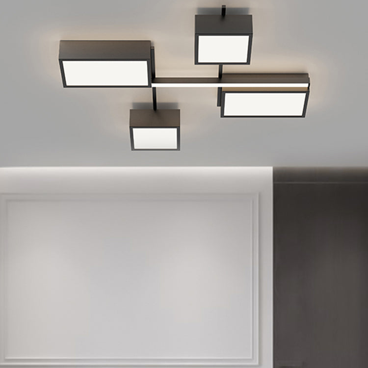 Contemporary Flush Mount Lighting Black Multi-head LED Flush Mounted Ceiling Lights