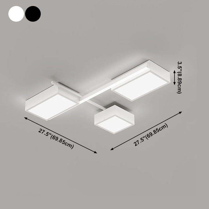 Contemporary Flush Mount Lighting Black Multi-head LED Flush Mounted Ceiling Lights