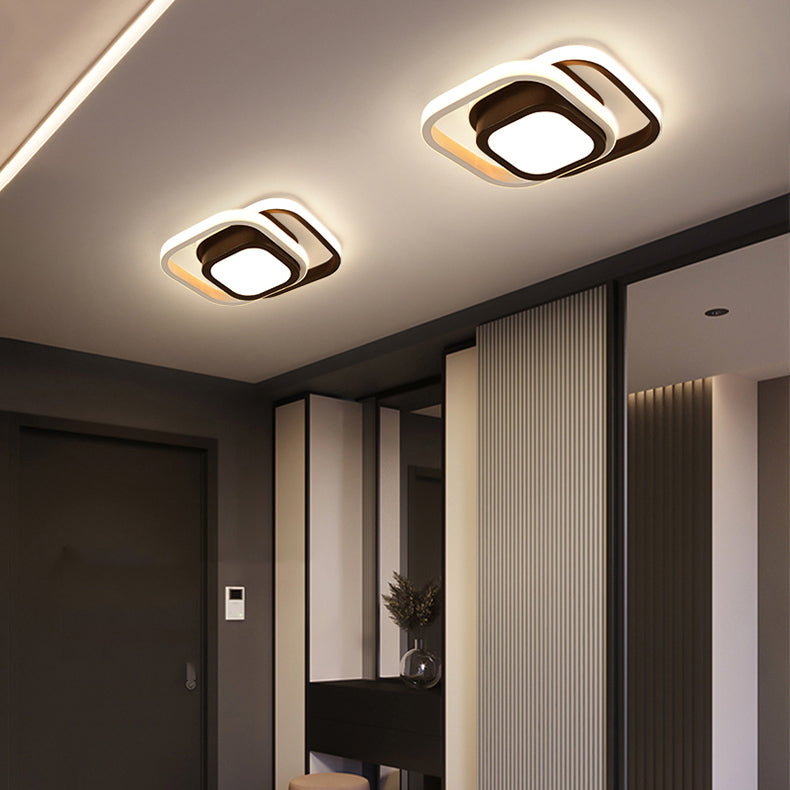 Black Multi-head Ceiling Mounted Lights Contemporary LED Flush Mount Lighting