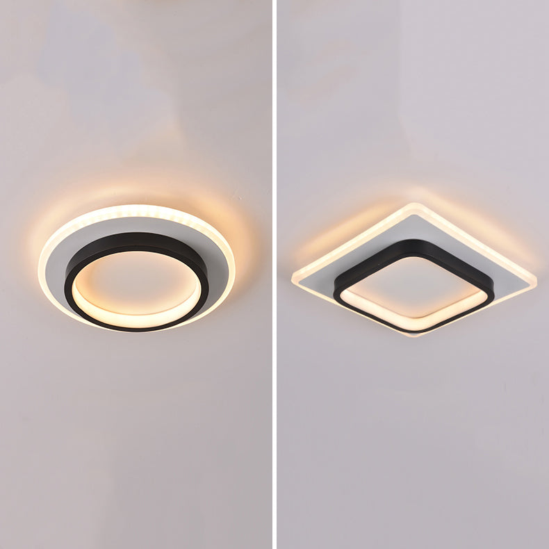 Black Multi-head Ceiling Mounted Lights Contemporary LED Flush Mount Lighting