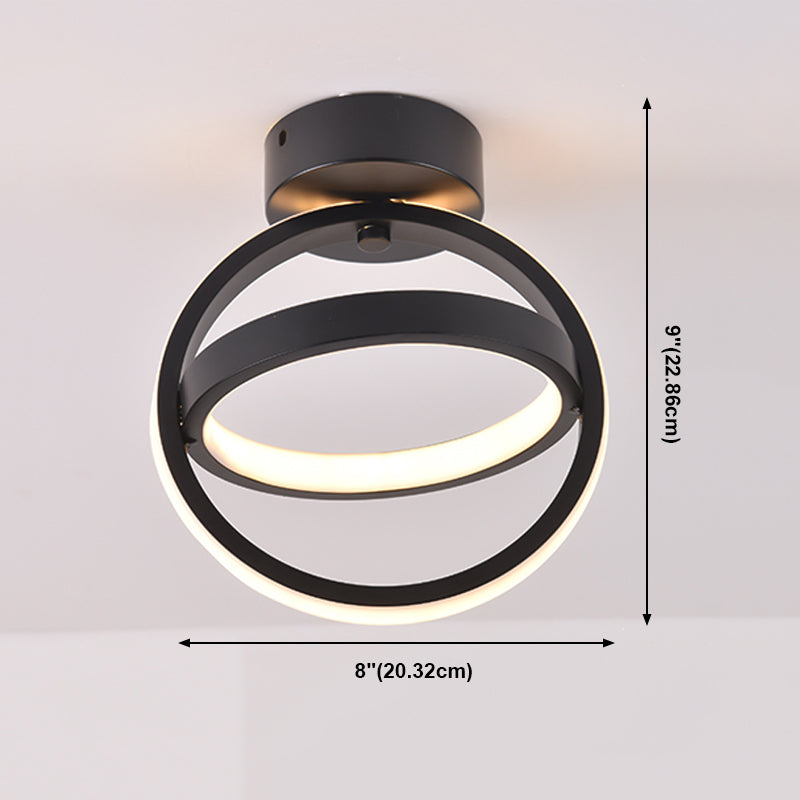 Black Multi-head Ceiling Mounted Lights Contemporary LED Flush Mount Lighting