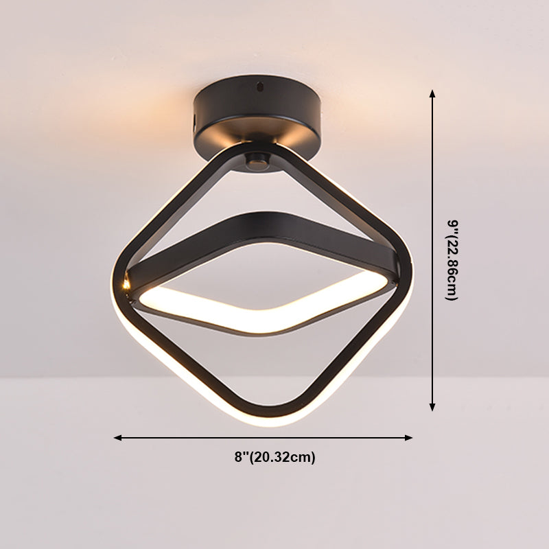 Black Multi-head Ceiling Mounted Lights Contemporary LED Flush Mount Lighting