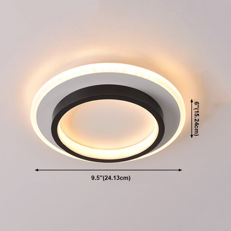 Black Multi-head Ceiling Mounted Lights Contemporary LED Flush Mount Lighting