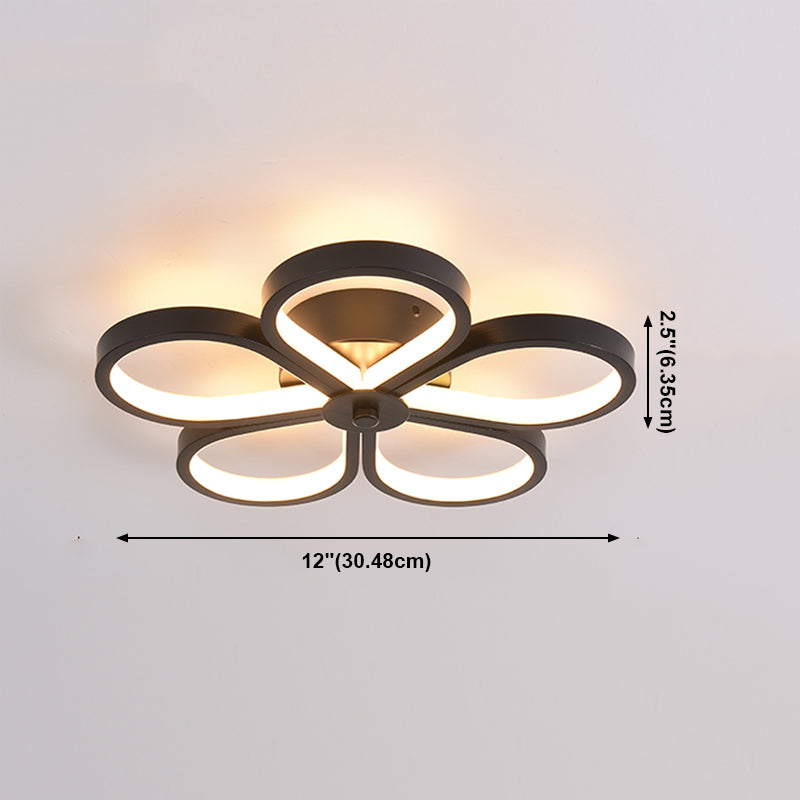 Black Multi-head Ceiling Mounted Lights Contemporary LED Flush Mount Lighting