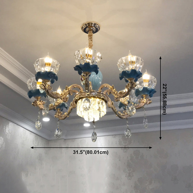 Nordic Style Chandelier Light Postmodern Style Crystal Pendant Light for Living Room