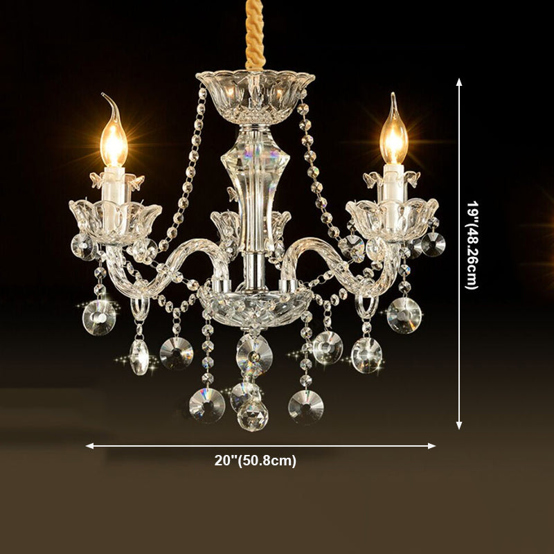 Nordic Style Chandelier Light Postmodern Style Crystal Pendant Lights for Living Room
