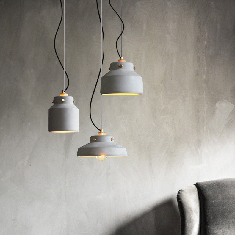 Lampe suspendue de style contemporain simple léger en ciment pour le salon Coffee Shop