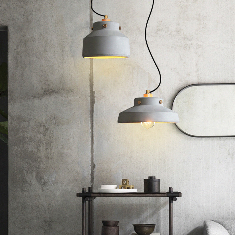 Lampe suspendue de style contemporain simple léger en ciment pour le salon Coffee Shop