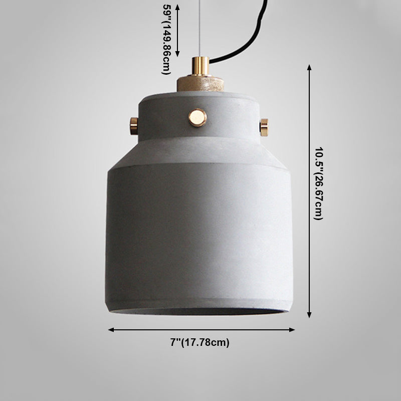 Lampe suspendue de style contemporain simple léger en ciment pour le salon Coffee Shop