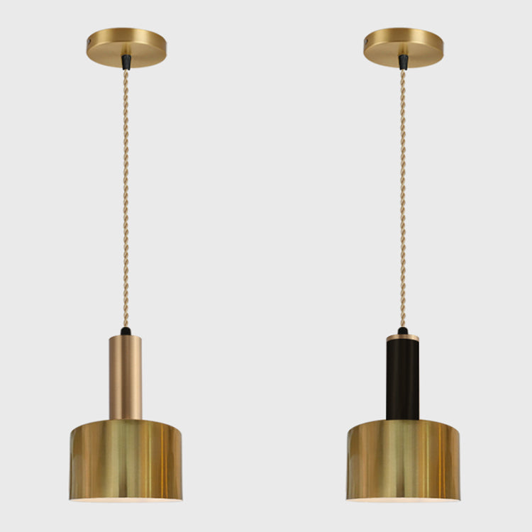 Lampe suspendue de style contemporain simple léger métallique pour le café du salon