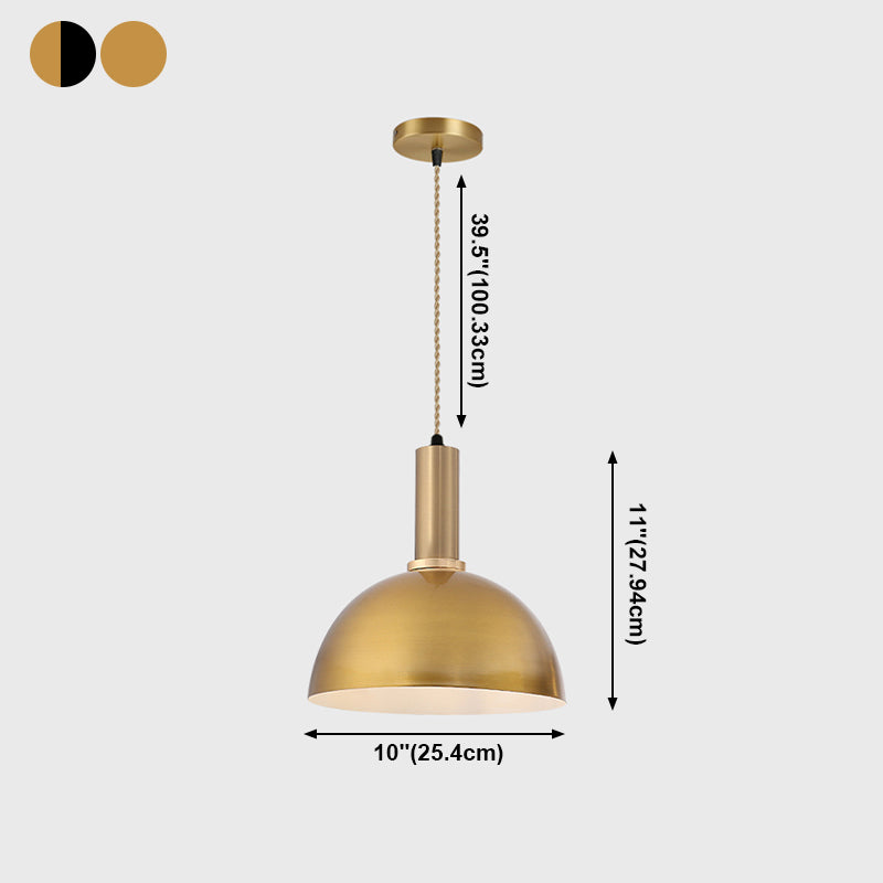 Lampe suspendue de style contemporain simple léger métallique pour le café du salon