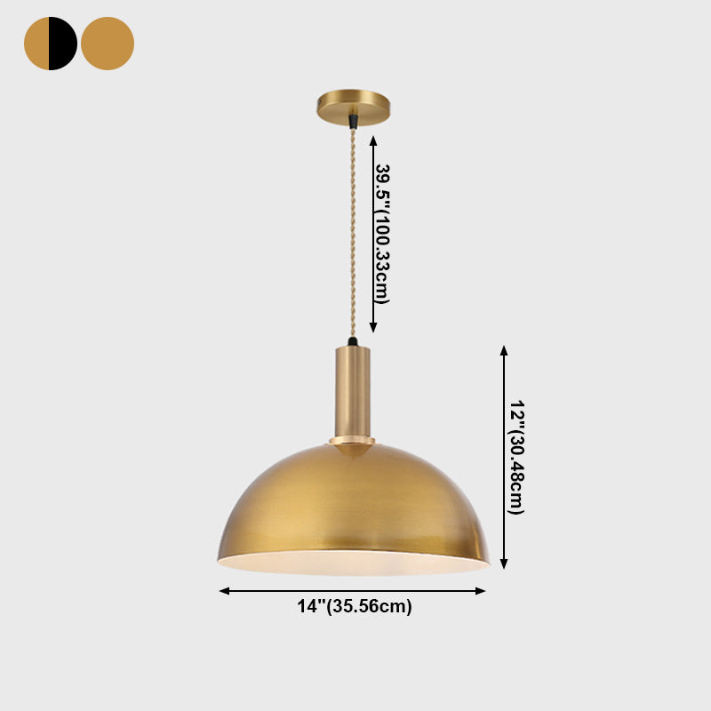 Lampe suspendue de style contemporain simple léger métallique pour le café du salon