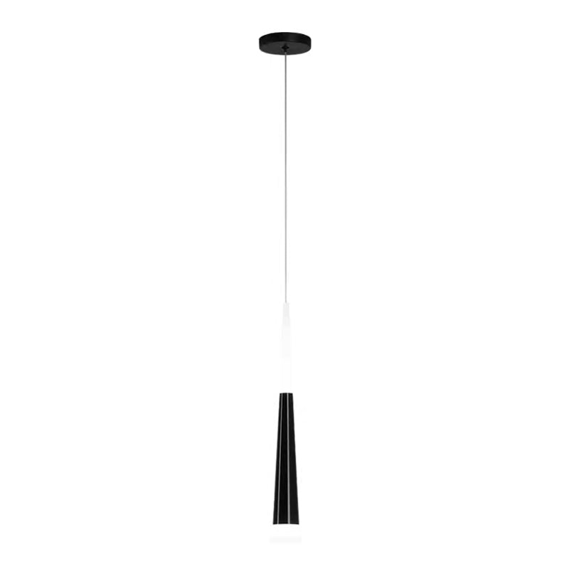 Éclairage pendentif contemporain LED suspendue avec une teinte acrylique pour la salle à manger