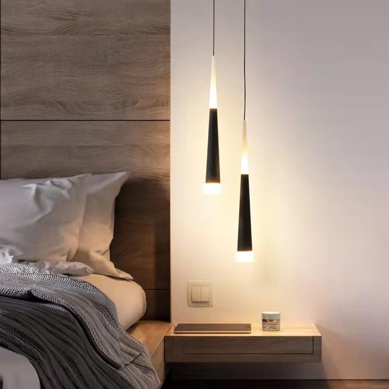 Éclairage pendentif contemporain LED suspendue avec une teinte acrylique pour la salle à manger