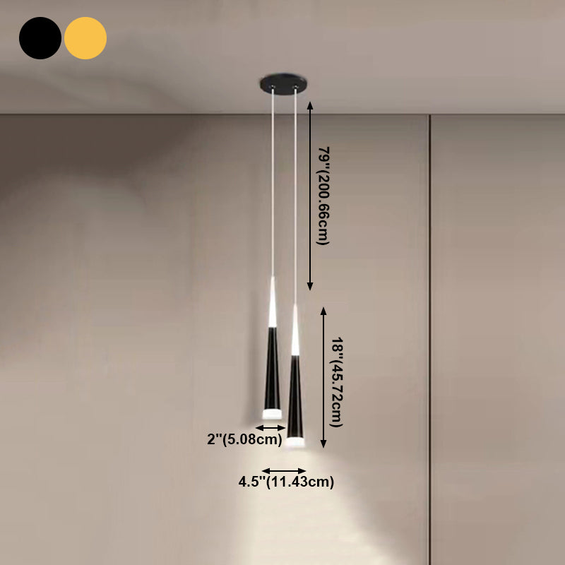 Éclairage pendentif contemporain LED suspendue avec une teinte acrylique pour la salle à manger