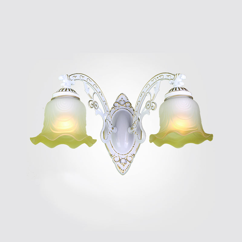 Simple Wall Sconce Modern Living Room Glass Shade Wall Mount Lamp Fixture