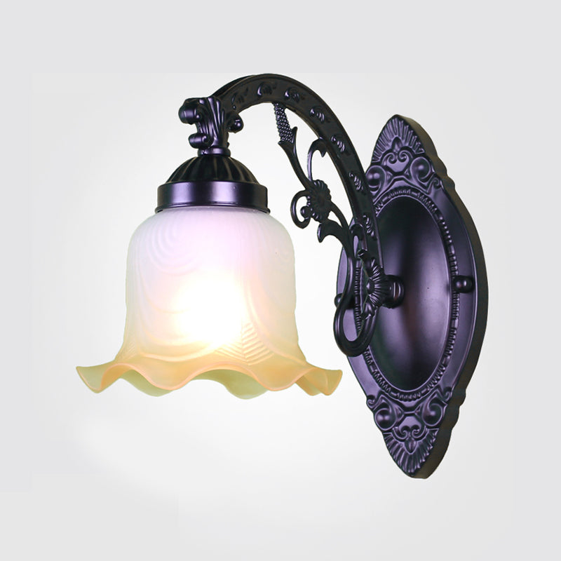 Simple Wall Sconce Modern Living Room Glass Shade Wall Mount Lamp Fixture