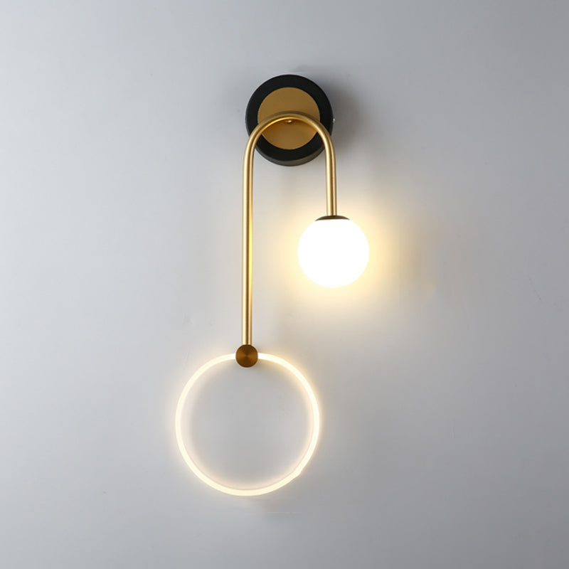 Nordic Style Metal Wall Sconce Modern Simple LED Wall Light Fixture for Living Room