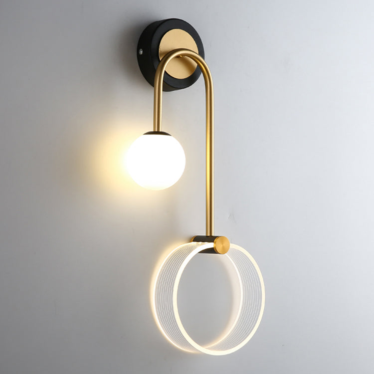 Nordic Style Metal Wall Sconce Modern Simple LED Wall Light Fixture for Living Room