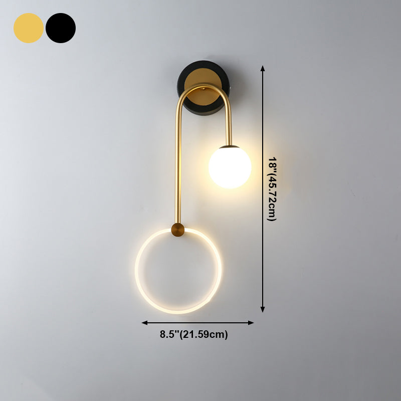 Nordic Style Metal Wall Sconce Modern Simple LED Wall Light Fixture for Living Room