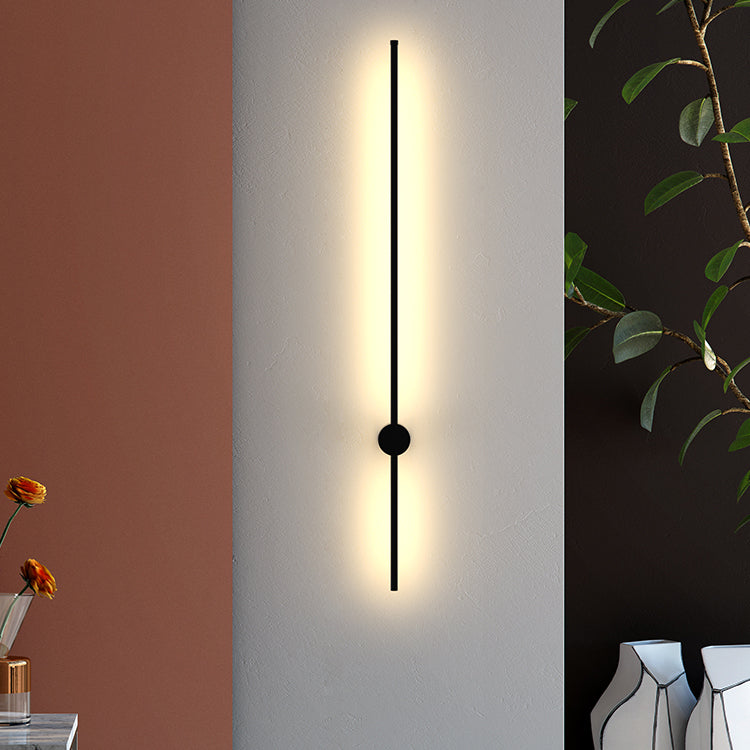 Nordic Style Aluminum Wall Sconce Strip Shape LED Wall Light for Living Room