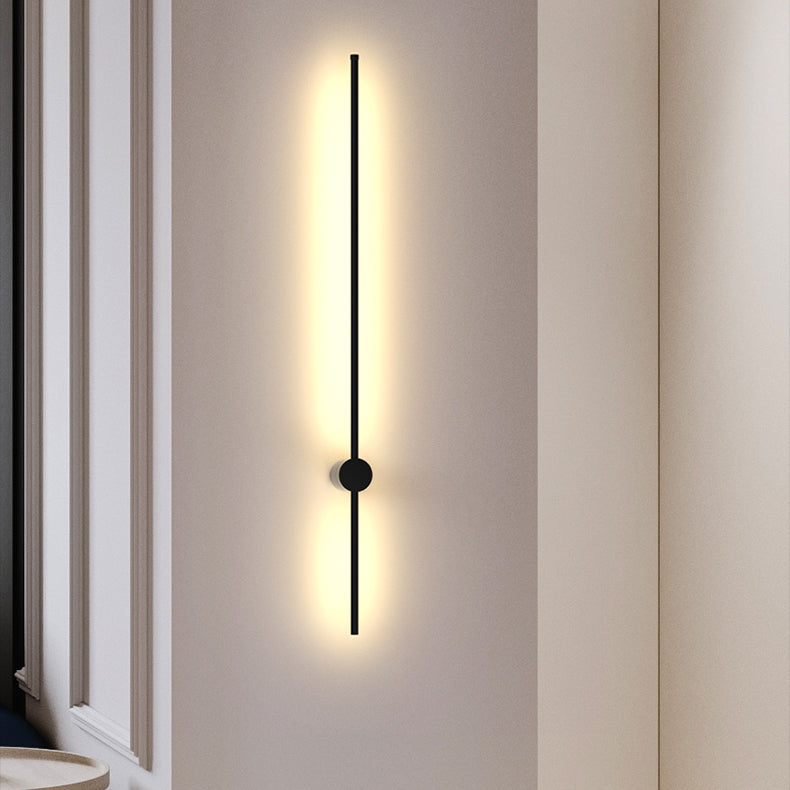 Nordic Style Aluminum Wall Sconce Strip Shape LED Wall Light for Living Room