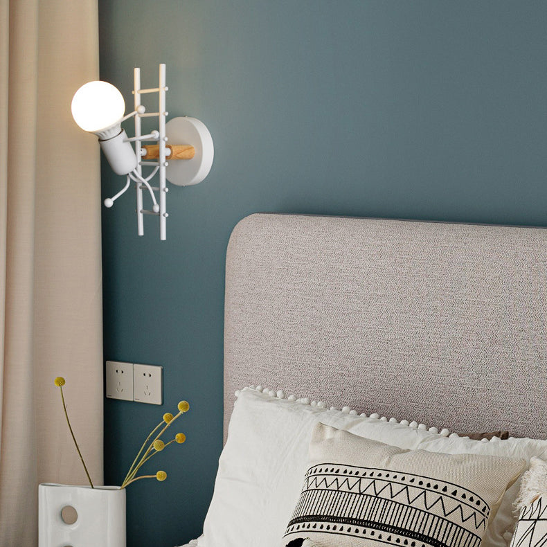 Nordische Metallwandleuchten 1 Licht einfaches Wandleuchte für Wohnzimmer