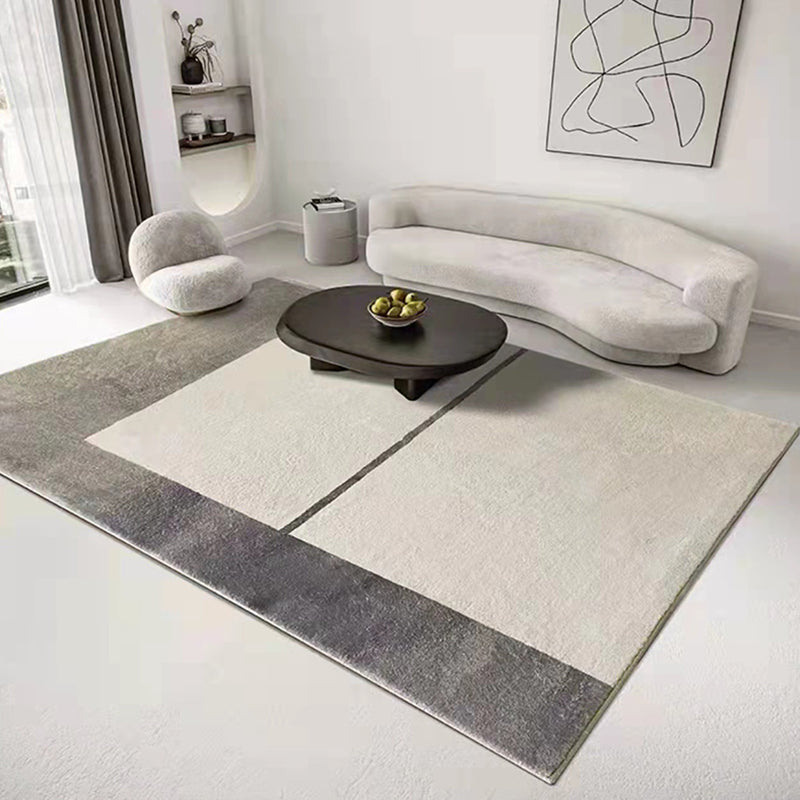 Minimalist Color Living Room Area Rug Anti-Slip Backing Rug Friendly Indoor Rug