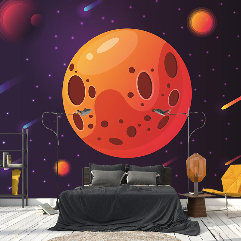 3D Art Style Kids Universe Mural Wallpaper Illustration Mildew Resistant Wall Covering