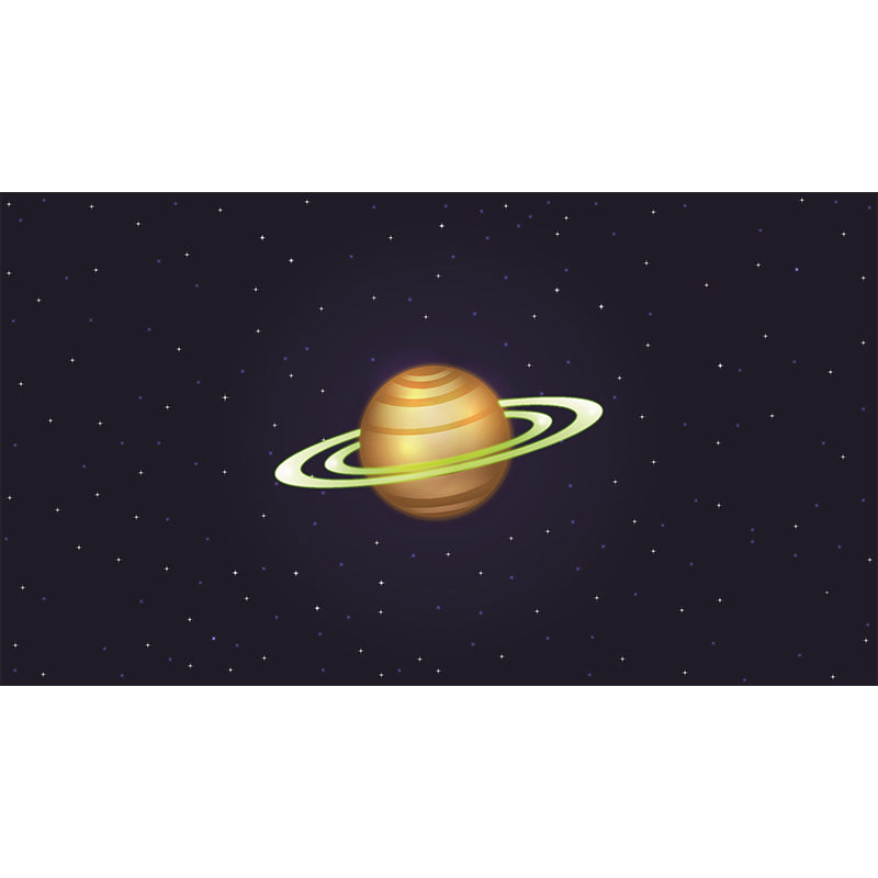 Art Style Children Kids Planet Mural Wallpaper Illustration Mildew Resistant Wall Art