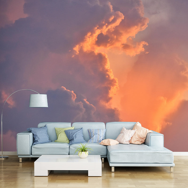 Modern Style Sky Wall Mural Wallpaper Photography Mildew Resistant for Sitting Room