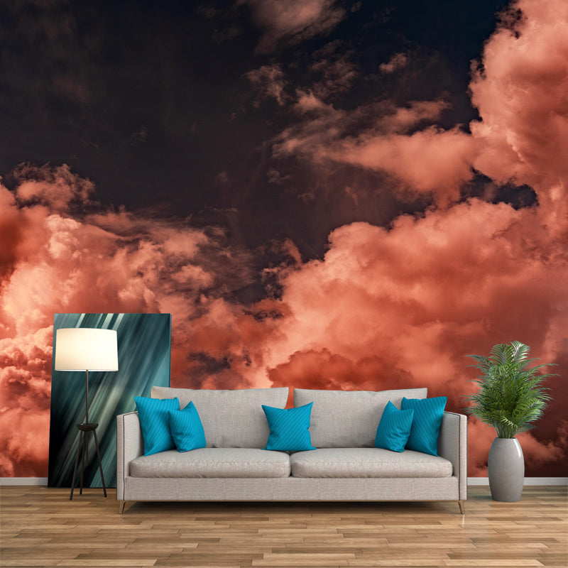 Modern Style Sky Wall Mural Wallpaper Photography Mildew Resistant for Bedroom