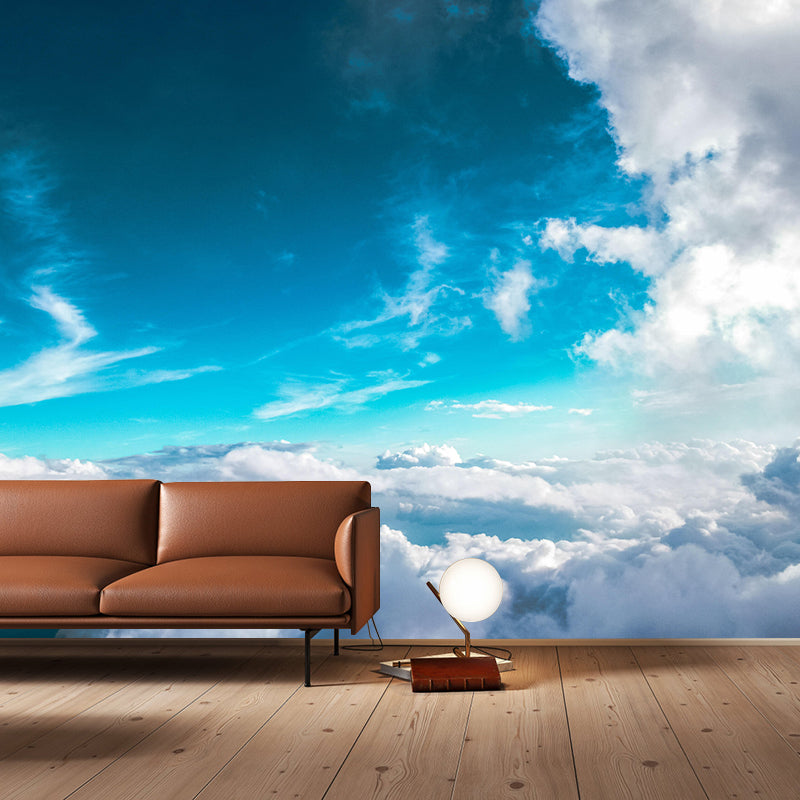 3D Cloud Sky Wall Mural Wallpaper Photography Mildew Resistant for Decoration