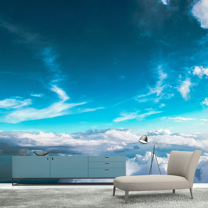 3D Cloud Sky Wall Mural Wallpaper Photography Mildew Resistant for Decoration