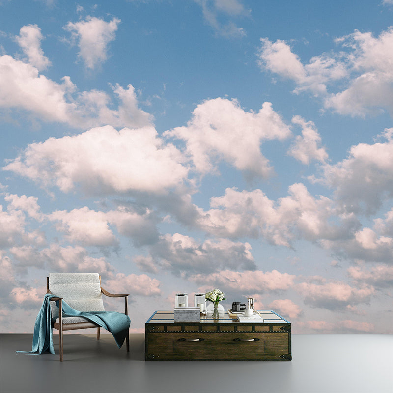 Sky Blue Style Sky Wall Mural Wallpaper Photography Mildew Resistant for Room