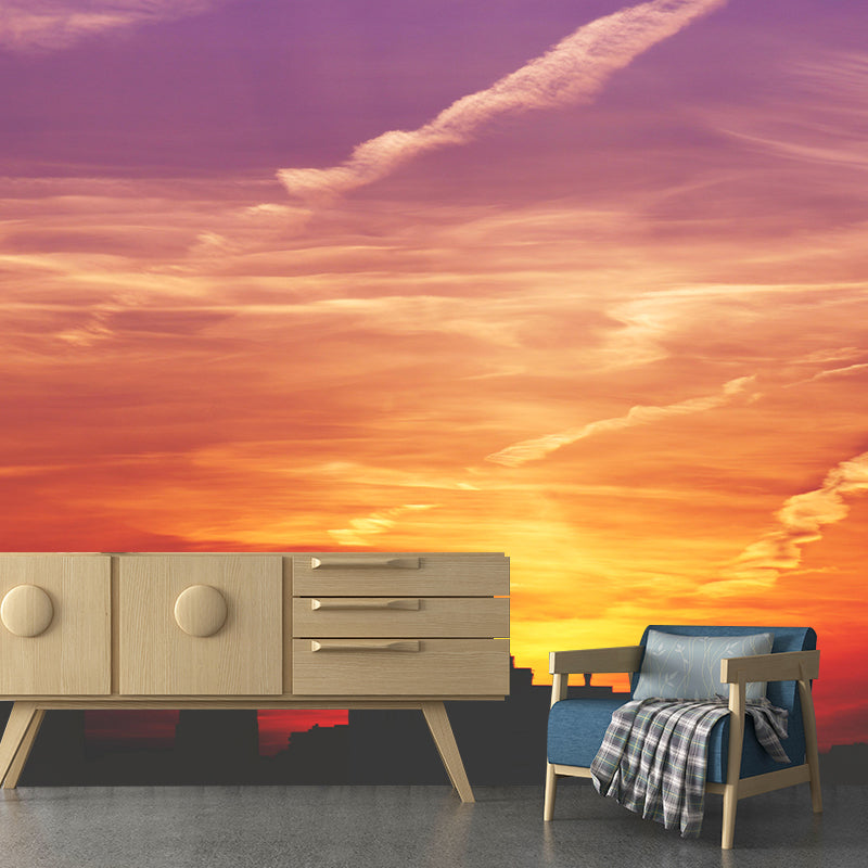 Sunset Scene Sky Wall Mural Wallpaper Photography Mildew Resistant for Home Decor