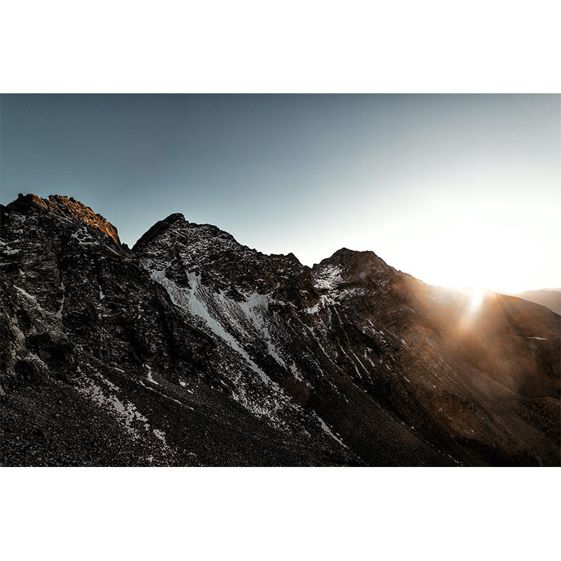 Wall Mural Modern Style Mountain Wallpaper Photography Mildew Resistant for Living Room